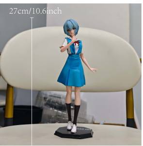 Bandai | 27cm 10.6 inch Anime Rei Ayanami Action Figures Pvc Statue Desktop Ornamen Collection Statue Model Decoration Room Desk Toys Chi