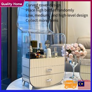 Large Acrylic Transparent Cosmetic Makeup Desk Storage Box With Drawer Container Case Large Capacity Portable Dustproof高端化妆品收纳盒