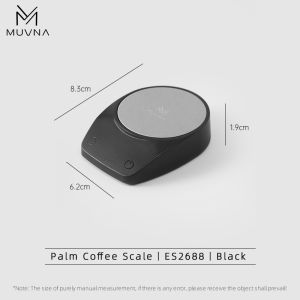 MUVNA-Mini Escala Espresso Eletrônico Exact 0.1g Alta PrecisãoPesando LED Balança de Café Portátil Pó Recebendo Cup 0.1g