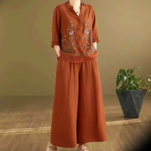 Setelan Dewasa Jumbo Terbaru Irene Set Linen Rami Aplikasi Bordir M L XL XXL 3XL Oneset Wanita Korean Style Ootd Casual Hijab Remaja Kekinian Outfit Jalan Jalan Santai Setcel Viral Simple