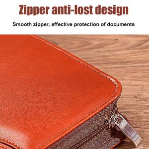 Business Leather Multifunctional Folder File Clip