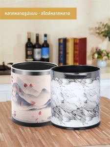 ถังขยะรูปวงกลมทนไฟสำหรับห้องพักโรงแรม ถังขยะสำหรับห้องน้ำในบ้านพักชั่วคราว ถังขยะสำหรับห้องเล่น Billiard ที่ KTV ที่สามารถพิมพ์โลโก้ได้