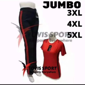 Setelan Baju Senam Wanita Size Jumbo Aerobic Gym Fitnes Yoga Zumba / Celana Panjang Yovis Sport