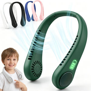 Hanging Neck Fan USB Rechargeable Electric Ventilador Bladeless Neckband Fan Portable Mini Travel 3 Speed Fan