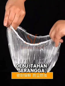 Plastik Pelindung Makananan Isi 100Pcs Plastik Karet Plastik Penutup Makanan Plastik Menjaga Makanan