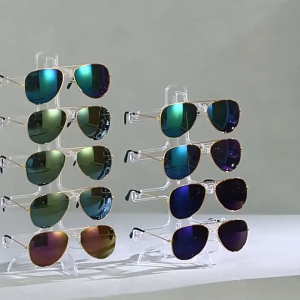 6 Row Transparent multi-layer eyeglass frame sunglasses display frame desktop storage frame storage frame