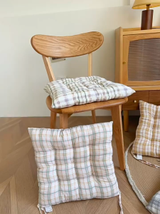Z.Z Toy Store Chair Cushion Seat Pad Plaid Thick Breathable Soft Alas Kerusi Home Office Dining