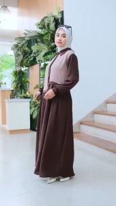 BAJU GAMIS WANITA TERBARU 2024 DEWASA POLOS BUSUI FRIENDLY CRINKLE AIRFLOW FULL KANCING