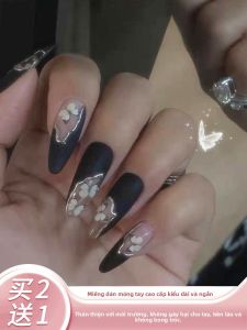 MONLEYTA | Nhựa giả móng tay thời trang có thể mang theo mùa hè 2025 mới cao cấp ngắn vừa dài băng trong suốt kiểu Pháp