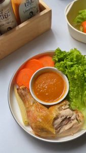 เจี๊ยะ Duo 2 ขวดบีบ (คละรสได้) แคลต่ำ สุกี้คลีน น้ำจิ้มคลีน ซอสคลีน