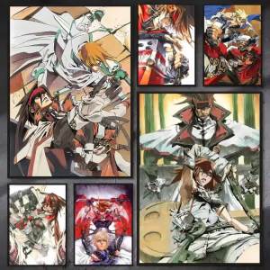 BILIBILI | G-Guilty Gear Anime Nghệ Thuật Treo Tường Poster Chống Thấm Nước Dính Chắc Phong Cách Hiện Đại In Canvas Cho Phòng Ngủ Phòng Khách Hành Lang Thanh Trang Trí