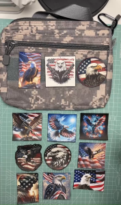 Patch Velcro dán in hình Đại Bàng - Nước Mỹ 1 ( Hình in công nghệ Decal không có viền Gân ) - Poseidon.est2019
