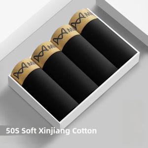 miiow | Mens Cotton Underwear Boxer Shorts Breathable Thin Antibacterial Spring 2025 MiiOW Cat Man Mid-Waist Briefs Youth Fit