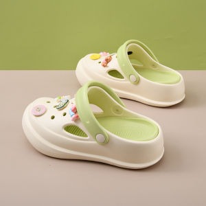 Womens Summer New Hole Hole Shoes Outdoor Anti-slip Cute Internet Famous Sausage Dog Girl Heart Thick Bottom Beach Sandals