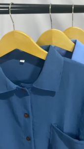 Malvin Blouse Kemeja Atasan Blus Crincle Wanita Remaja Muslimah