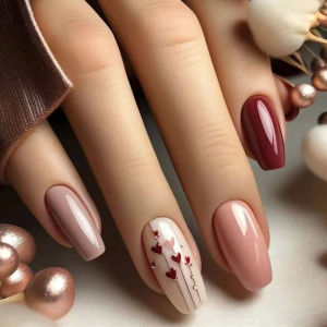 Bộ 24 Móng Tay Giả Đính Sẵn Kiểu Ballet Dài Trung Bình Với Keo Dán Dạng Thạch Họa Tiết Trái Tim Đỏ Phủ Kín Chất Liệu Acrylic Dùng Cho Tiệc Tùng
