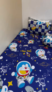 Sprei Motif Karakter DORAEMON NEW Terlengkap Berkualitas Premium Nyaman Set Sarung Bantal Sarung Guling