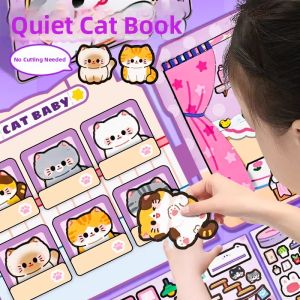 MAIMITONG | DIY Quiet Book Pet Cat No-cut Stickers Toy