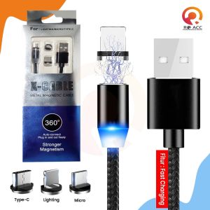 [RO ACC] MAGNETIC STRAIGHT 3IN1 KABEL CHARGER ALL TIPE HP