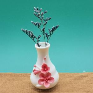 Bình Hoa Gốm Trang Trí Văn Phòng Phong Cách Tươi Mới Trung Hoa Bình Hoa Thủy Canh Để Bàn Phòng Đọc Trung Quốc Đại Lục Đơn Giản Hiện Đại