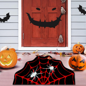 VIKAMA Halloween Ghost Rug Soft Anti-Slip Entryway Door Mat for Bedroom and Bathroom Holiday Home Decoration