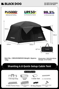 NatureHike | Rainproof Large Space Tent Ridge Design