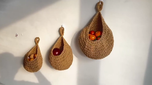 Homepeas® Hanging Storage Basket Fruit Sundries Organizer Room Decoration Kitchen Storage Pouch