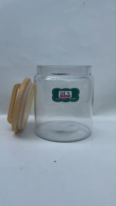 Toples Kaca Sapporo 3 Liter Tutup Kayu & Seal Karet
