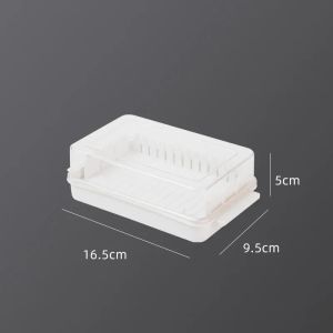 Butter Cutting Storage Box Crisper Box Cheese with Lid Double Side Handles for Convenient Storage Butter Knife Cutting Box