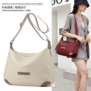 Casual Oxford Cloth Shoulder Bag for Women 2024 New Lightweight Crossbody Bag Simple Canvas Ladies Fashionable Large Capacity Handbag