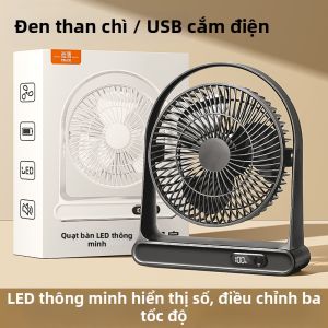 Quạt Điện USB Mini J1074 Quạt Bàn Di Động Cho Văn Phòng Và Ký Túc Xá Học Sinh Quạt Bàn Cầm Tay Có Thể Sạc Lâu Bền