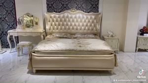 GIƯỜNG NGỦ 1M8 X2M TÂN CỔ ĐIỂN GỖ TỰ NHIÊN CAO CẤP 8816