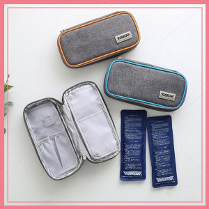 Insulin Cool Bag Insulin Cooler Refrigerated Box Portable Diabetic Organizer Travel Cooler Case with 2 Ice Packs