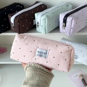 [TL]【SA】Simple Fashion Solid Color Large Capacity Pencil Case Student School Desktop Stationery Storage Pen Bag Makeup Bag Gift