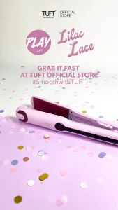 PLAY by TUFT Lilac Lace Lightweight Flat Iron Catokan Lurus dan Curly
