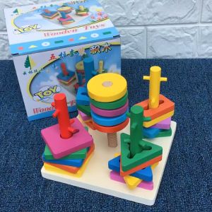 Đồ Chơi Thả Hình 5 Trụ Cột Khối Gỗ Zic Zac Cho Bé Đồ Chơi Thả Hình Khối Vào Cọc Gỗ Phát Triển Trí Tuệ Cho Bé Đồ Chơi Gỗ Cho Bé