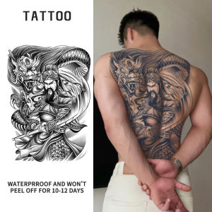 Mens Waterproof Herbal Tattoo Stickers Long-lasting Non-reflective Realistic Large Size Premium Juice Tattoo Decals