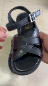 Fashion Buckle Strap Womens Flat Sandals Open Toe Fish Mouth Roman Style