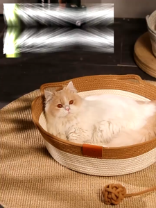 Pet bedrattan cat bedwoven cat bedwoven pet bedpet bed Cat beddog bed cat scratching board
