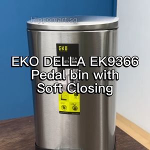 EKO Dustbin | Della | EK9366 | 20L | Dustbin | Trash Bin | Waste Bin | Stainless Steel | Soft Closing | 6L/12L/20L/35L/50L