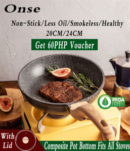 Non Stick Granite Frying Pan Original Export to Japan Lid Cooking Pan Suitable for All Stove
