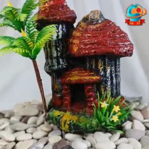 Hiasan Aquarium| Ornamen Akuarium dan Dekorasi Aquascape Kastis Kubah merah kecil