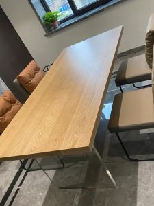 Modern Minimalist Acrylic Floating Home Dining Table Solid Wood Rectangle Large Board Transparent Foot Workbench Book Table