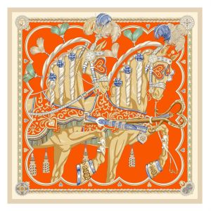 New Fashionable Large Square Scarf 130x130cm French Letter Print Versatile Decorative Shawl Sunscreen Silk Scarf for Women