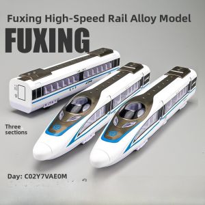 High-Speed Train Model Toy Magnetic Absorption Alloy Metrorail Boy Harmonious High-Speed Train Set for Children Educational Play