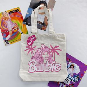 Túi Tote Canvas in Hình Anime Mỹ Đơn Giản Đơn Giản Túi Đeo Vai Dây Đôi Phong Cách Hàn Quốc Túi Đeo Vai Dây Đơn Đa Năng