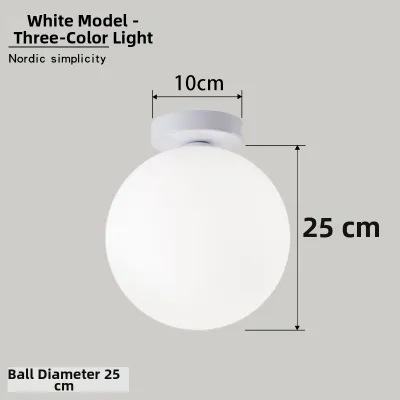 Nordic Simple round Ball Glass Wall Lamp for Hallway Entrance Corridor Bedroom Bedside Living Room Background Wall Lighting