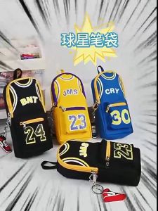 Purchase product Childrens Pencil Case Set Large capacity pencil case  Basketball star schoolbag Storage Pen Case Canvas Double Stationery Case School Supplies Pencil Case Zipper School bag and pen bag Waterproof Adult pencil Case High Quality