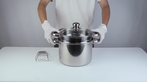 Stainless Steel Pasta Pot Cooking Noodle Pot Soup Pan Steamer Fryer Pasta Home Induction Cooker With Perforated Basket  and Lid Cookware Stockpot