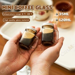 Mini Coffee Glass Espresso Cup Jam Sub-bottling Small Mug 35ml/120ml